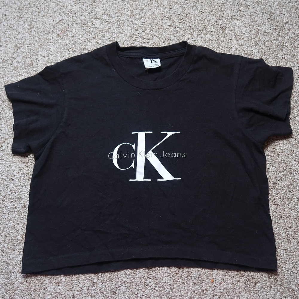 Calvin Klein black crop top